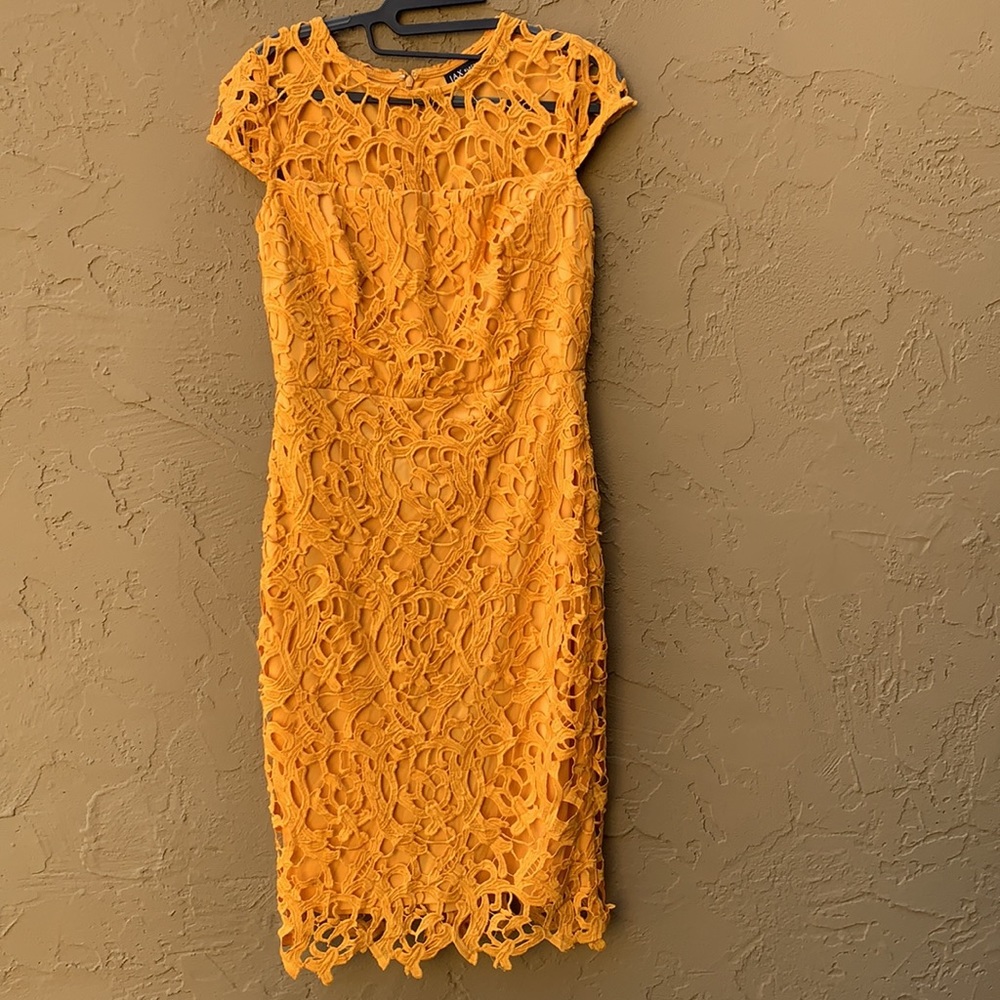 AX Black Label Cap Sleeve Lace Sheath Dress